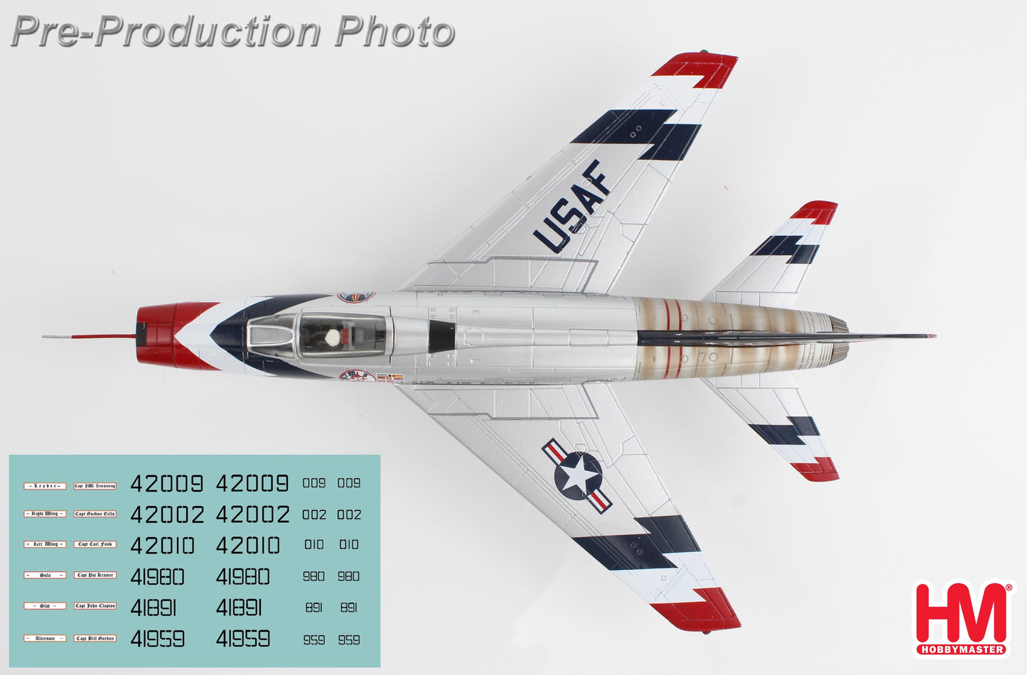 1/72 F-100 Skyblazers USAF 1960 Season (with Decals for 6 Airplanes)