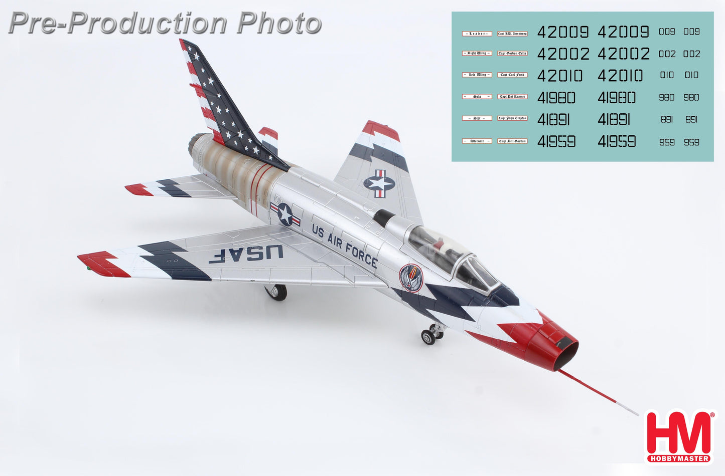 1/72 F-100 Skyblazers USAF 1960 Season (with Decals for 6 Airplanes)