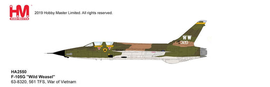 1/72 F-105G  - Wild Weasel -  63-8320 561 TFS War of Vietnam