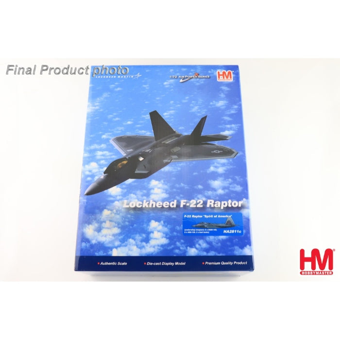 1/72 F-22 Raptor "Spirit of America" (Underwing Weapons: 2 x AGM-158 8 x AIM-120 2 x Fuel Tanks)