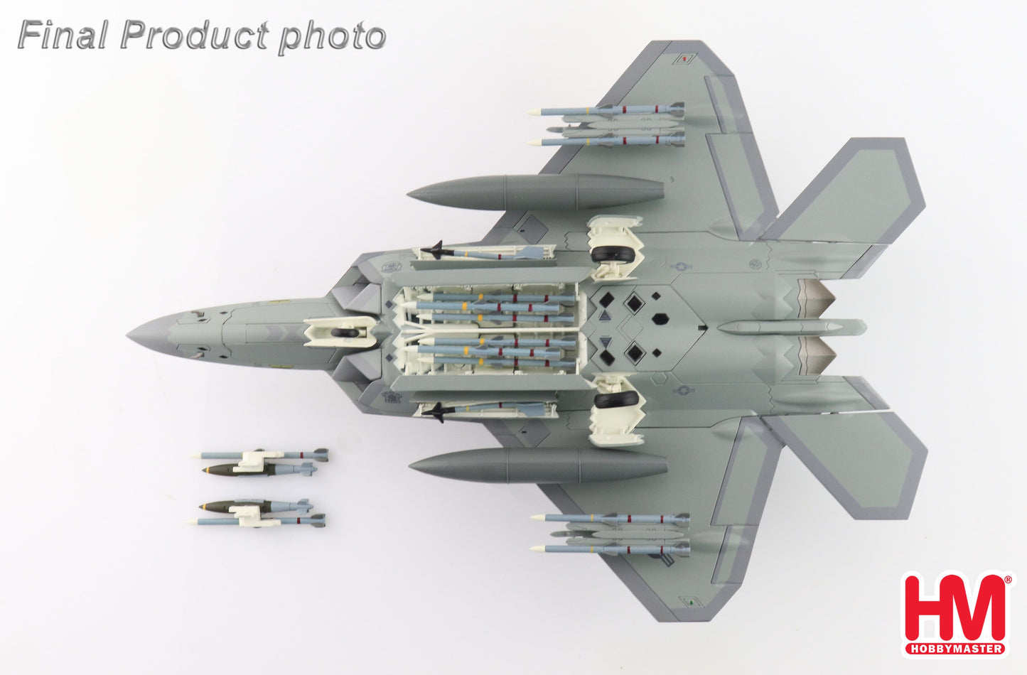 1/72 F-22A Raptor 3rd FW 525 FS Elmendorf AFB 2011 (with 4 X Aim-120 On Outerboard)