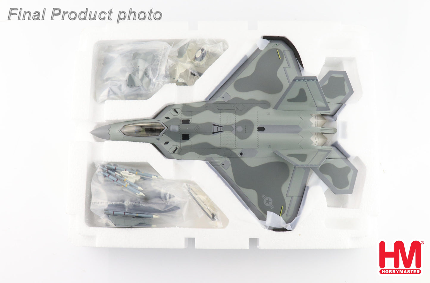 1/72 F-22A Raptor 3rd FW 525 FS Elmendorf AFB 2011 (with 4 X Aim-120 On Outerboard)