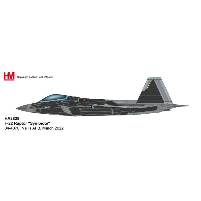 1/72 F-22 Raptor "Symbiote" 04-4070 Nellis AFB March 2022