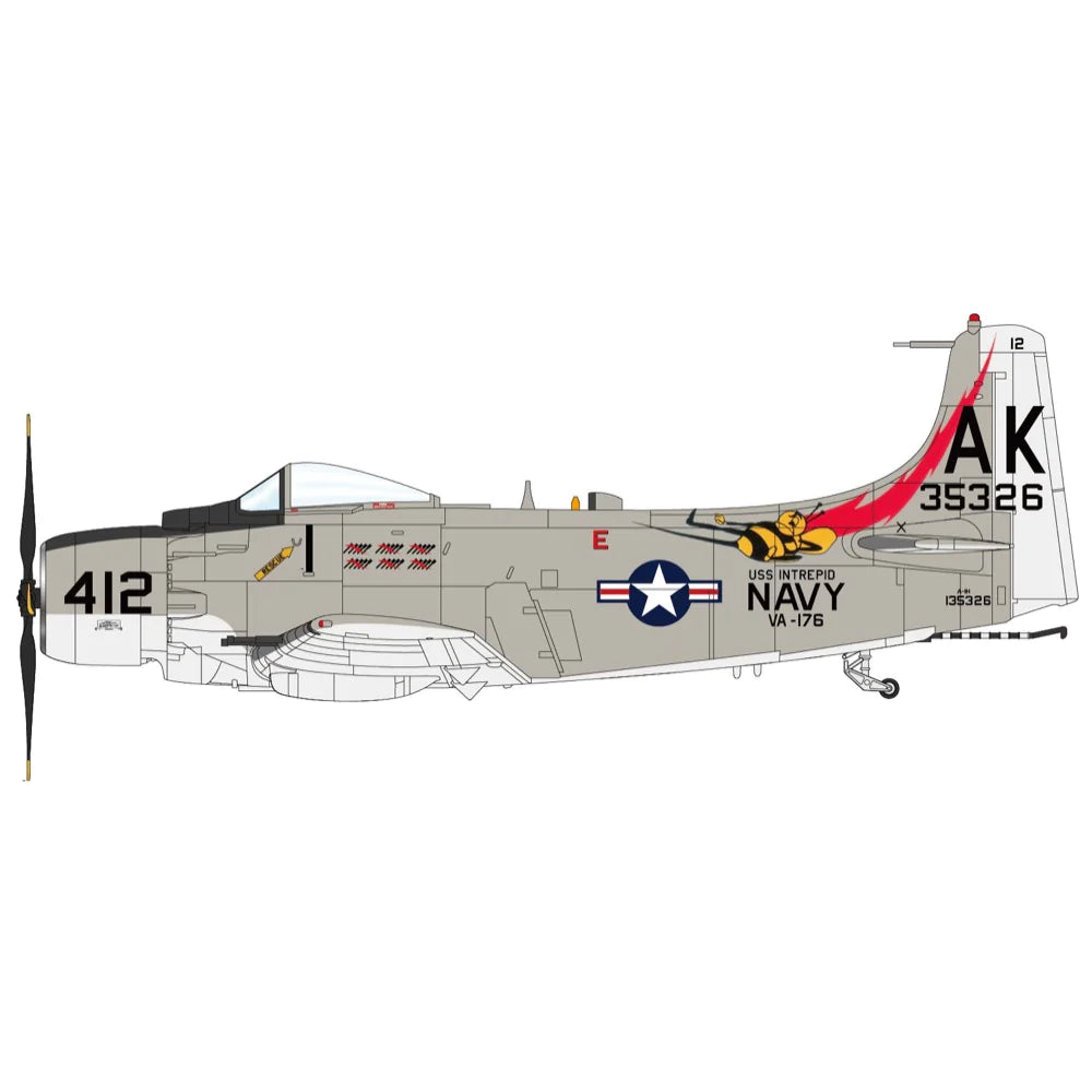 1/72 Douglas A-1H Skyraider 412 VA-176 USS Intrepid 1966