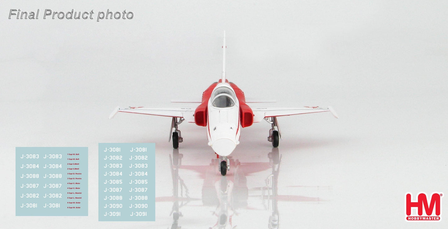 1/72 Northrop F-5E Tiger II Patrouille Suisse Season 2021 with new pilot names decals