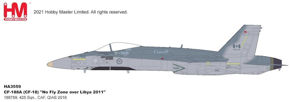 1/72 CF-188A (CF-18) No Fly Zone over Libya 2011 188759 425 Sqn. CAF QIAS 2016