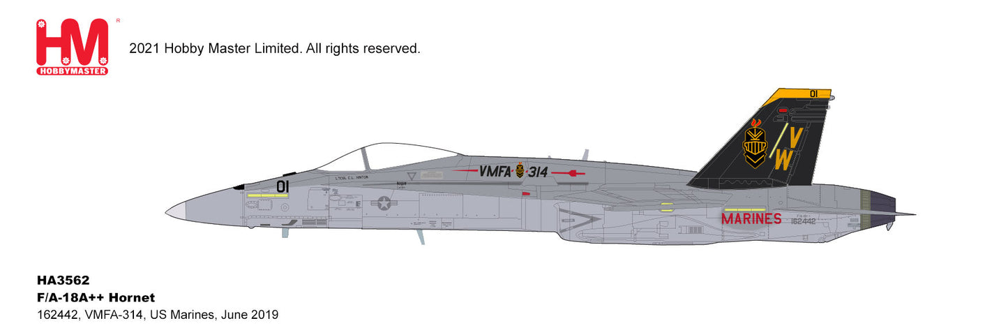 1/72 F/A-18A++ Hornet 162442 VMFA-314 US Marines June 2019