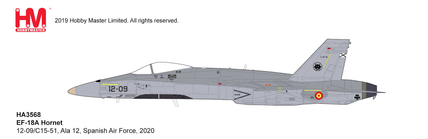 1/72 EF-18A Hornet 12-09/C15-51 Ala 12 Spanish Air Force