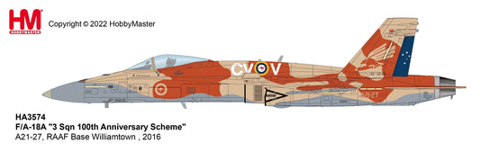 1/72 RAAF F/A-18A Hornet No.3 Sqn 100th Anniv. A21-27 Williamtown 2016