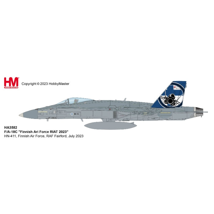 1/72 F/A-18C "Finnish Ari Force RIAT 2023" HN-411 Finnish Air Force RAF Fairford July 2023