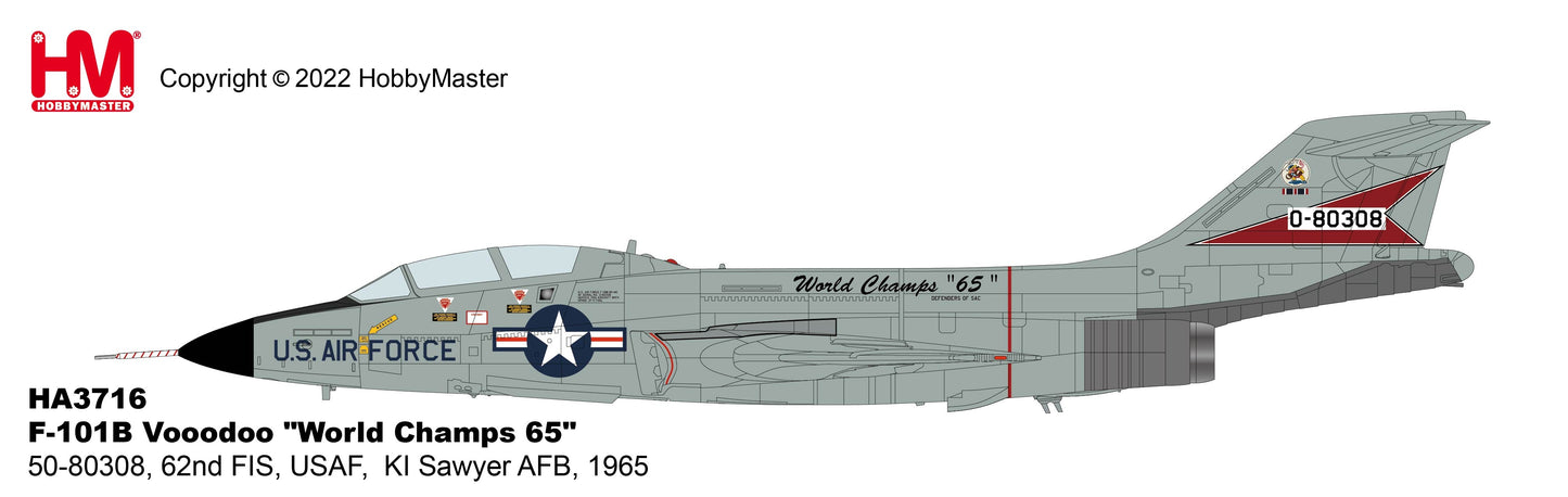 1/72 F-101B Voodoo "World Champs 65" SO-80308 62ND FIS USAF KI Sawer AFB 1965