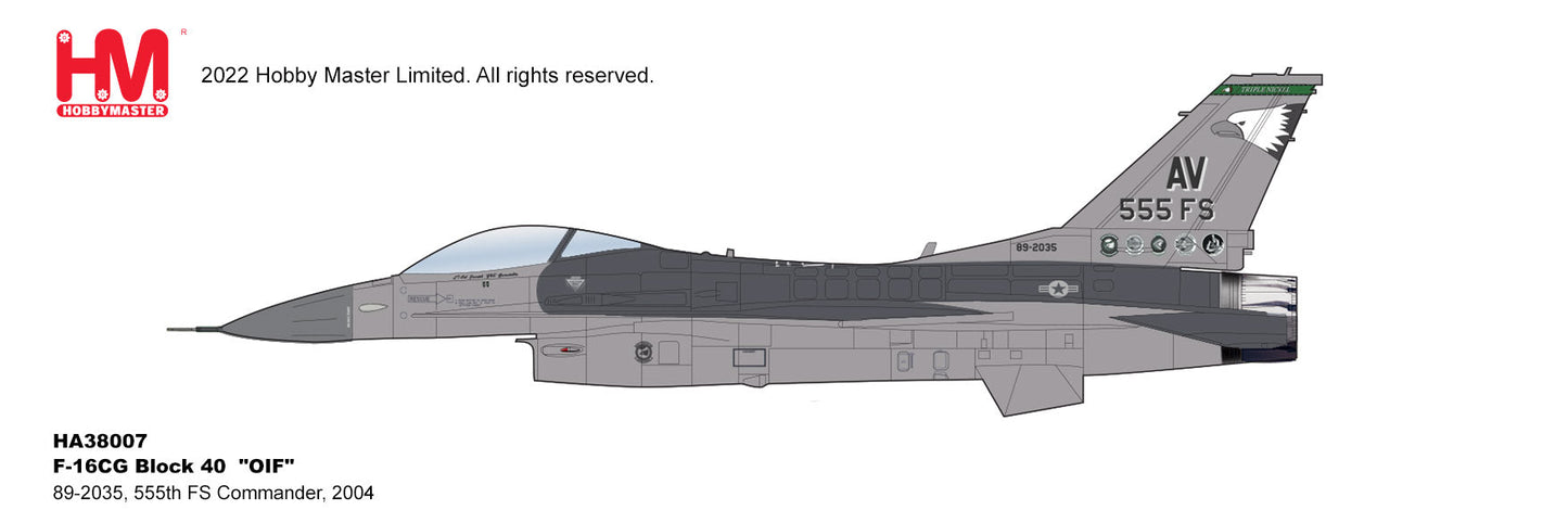 1/72 F-16CG Block 40 "OIF" 89-2035 555th FS Commander 2004