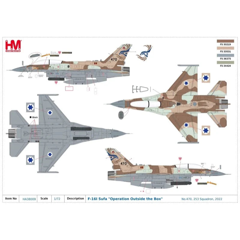 1/72 F-16I Sufa Operation Outside the Box No 470 253 Squadron 2022