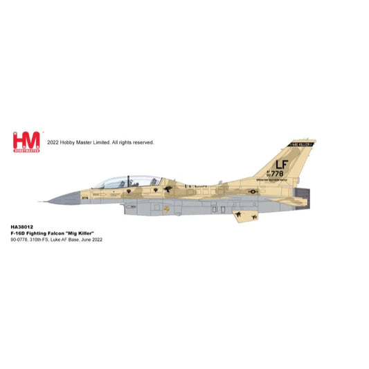 1/72 F-16D Fighting Falcon Mig killer 90-0778 319th FS Luke AF Base june 2022