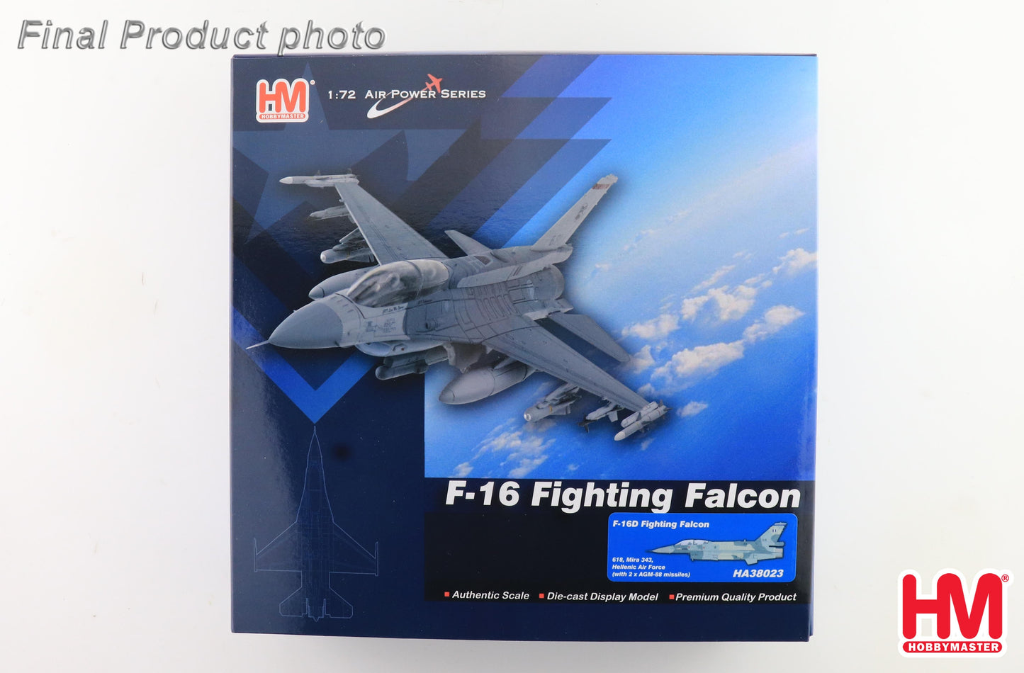 1/72 F-16D Fighting Falcon 618 Mira 343 Hellenic Air Force (with 2 x AGM-88 Missiles)