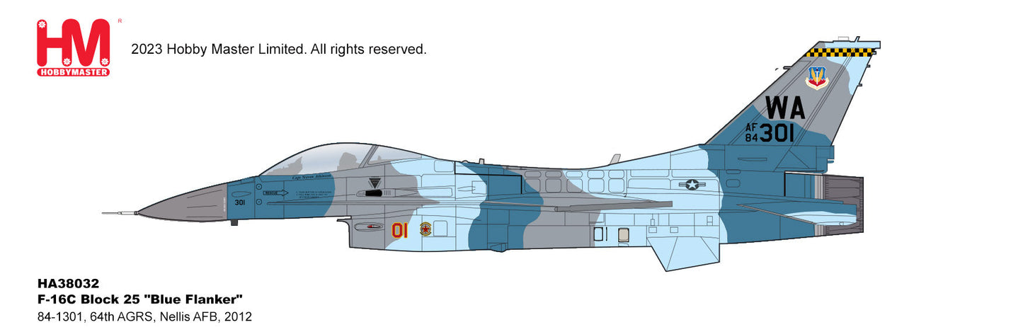 1/72 F-16C Block 25 ''Blue Flanker'' 84-1301 64th AGRS Nellis AFB 2012