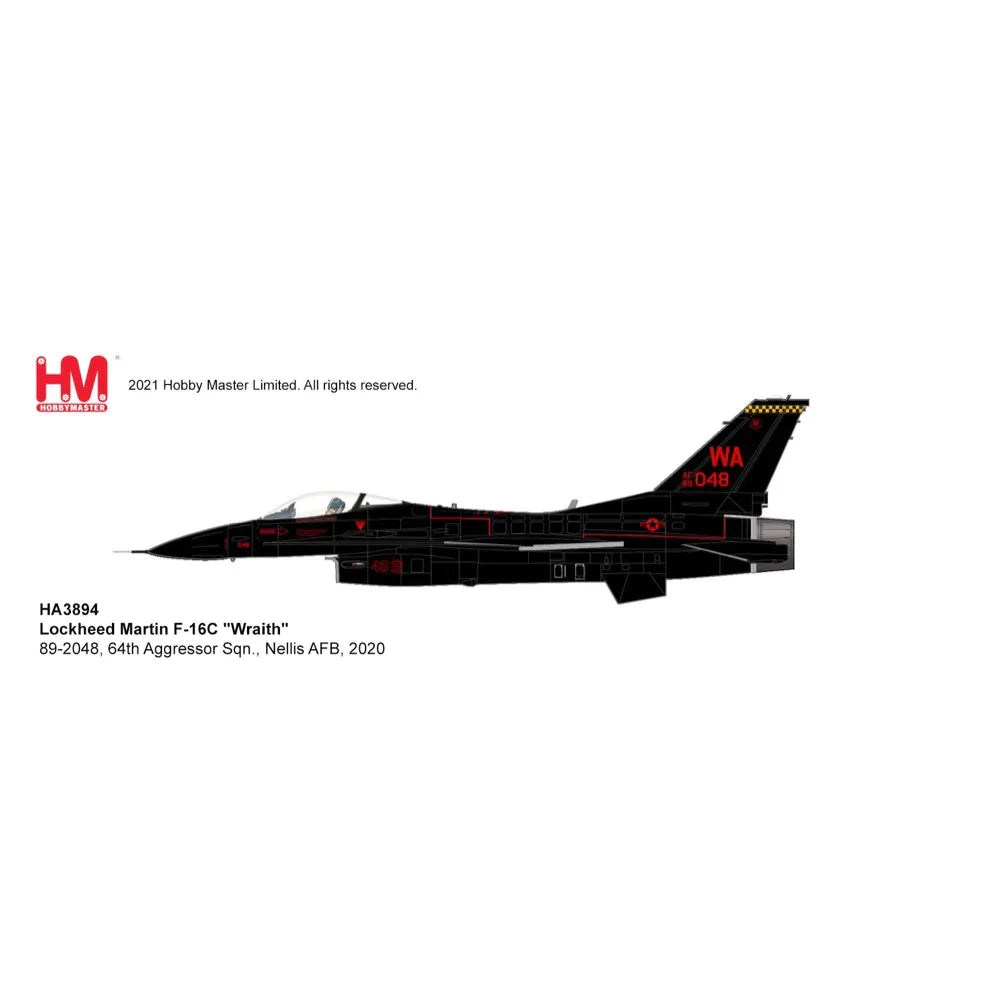 1/72 Lockheed Martin F-16C  - Wraith -  89-2048 64th Aggressor Sqn. Nellis AFB 2020