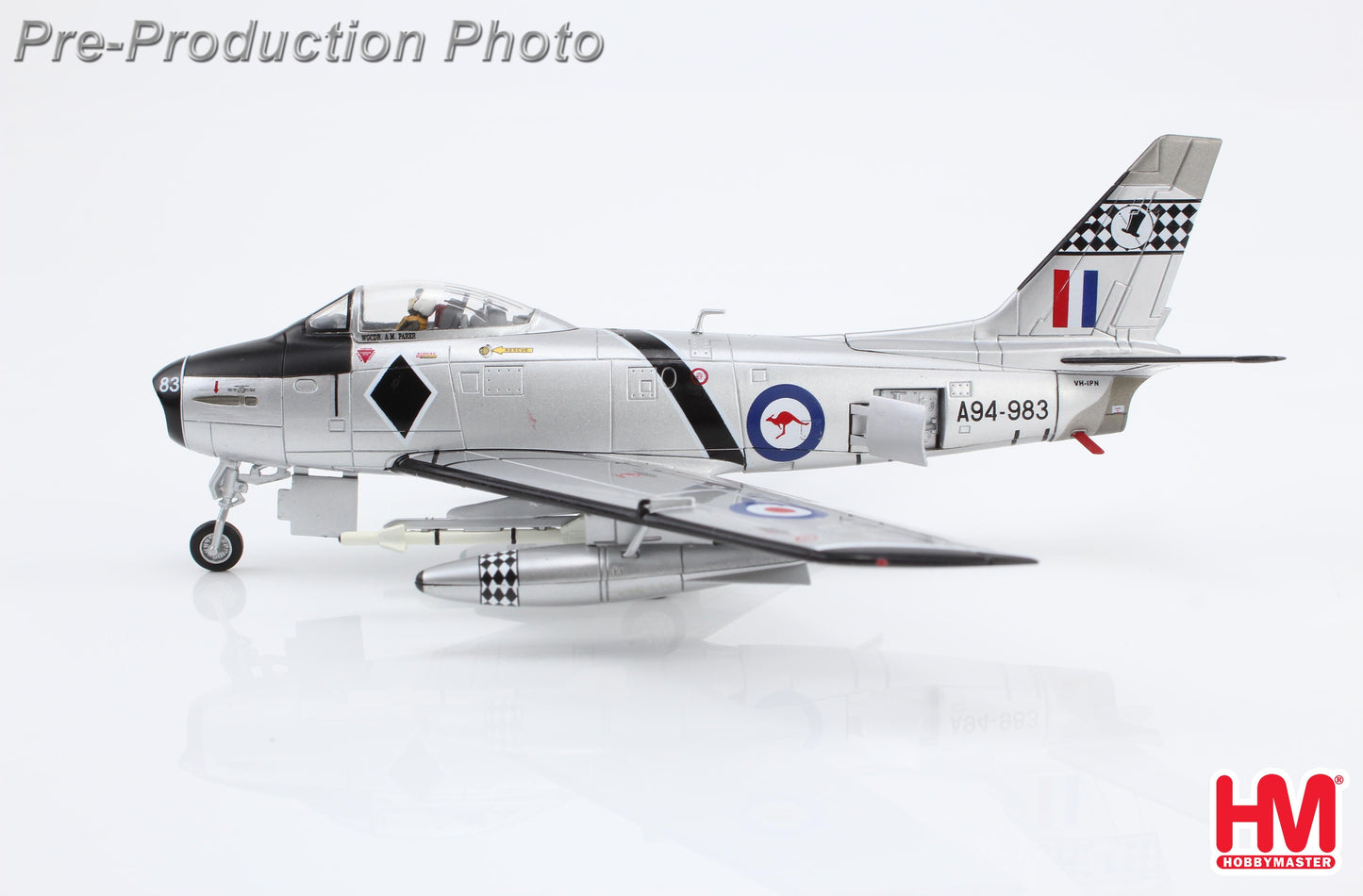 CAC Sabre MK.32 A94983 75 Sqn Black Diamonds RAAF with 2x AIM9B