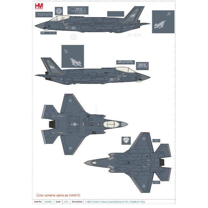 1/72 F-35A Finnish Air Force (future scheme) JF-531 Finnish Air Force 