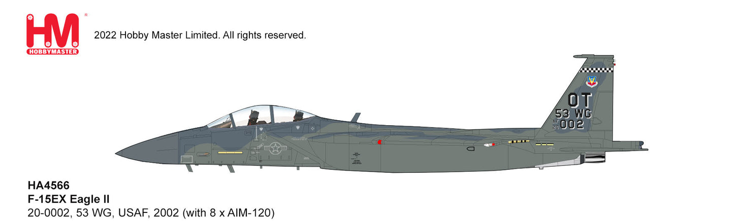 1/72 F-15EX Eagle II 20-0002 53 WG USAF 2002 with 8 x Aim-120