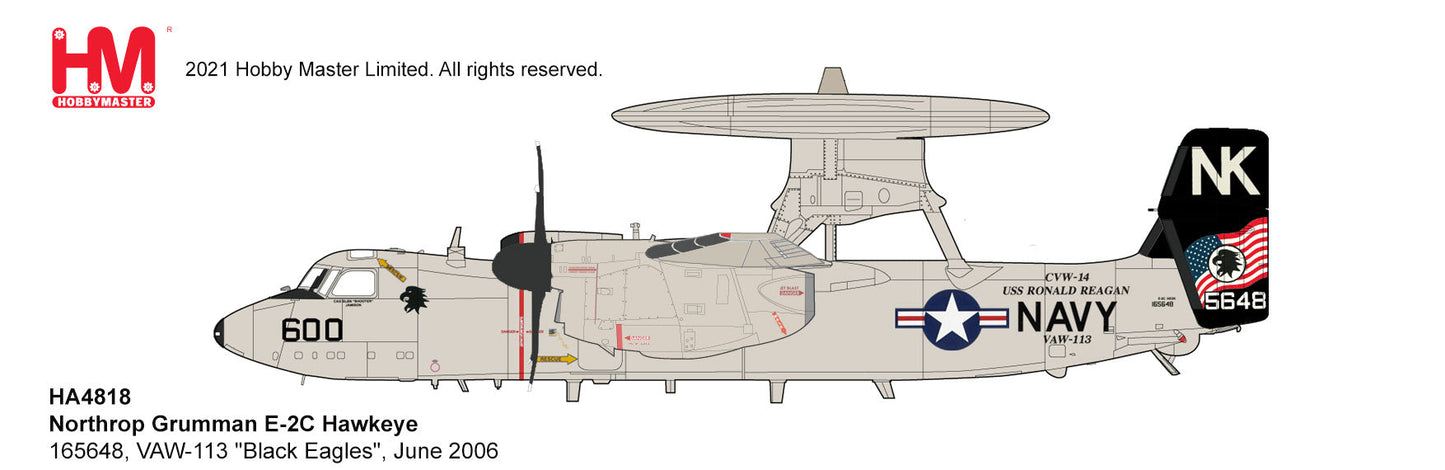 1/72 Northrop Grumman E-2C Hawkeye 165648 VAW-113  - Black Eagles -  June 2006