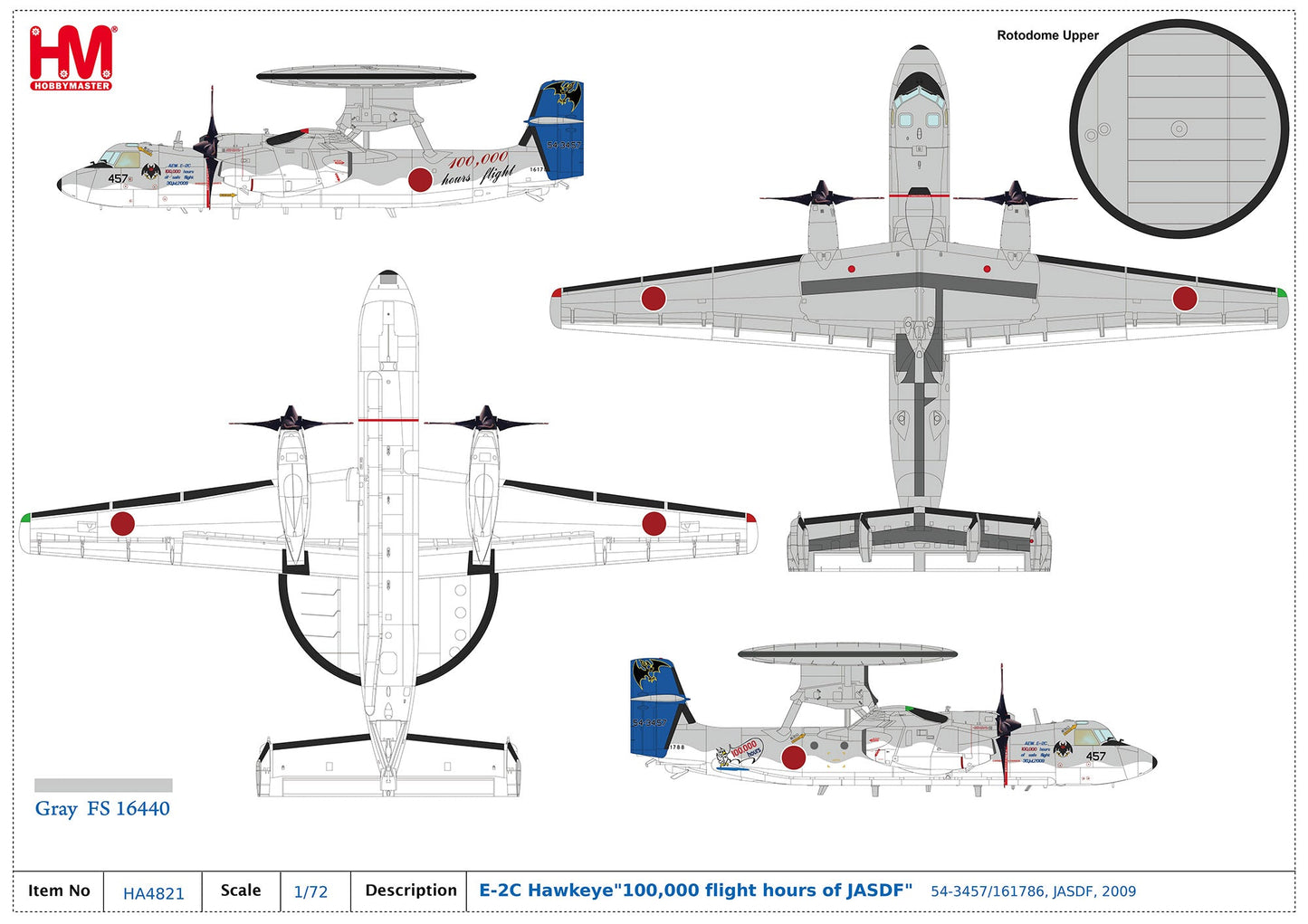 1/72 E-2C Hawkeye "100000 Flight Hours of JASDF" 54-3457/161786 JASDF 2009