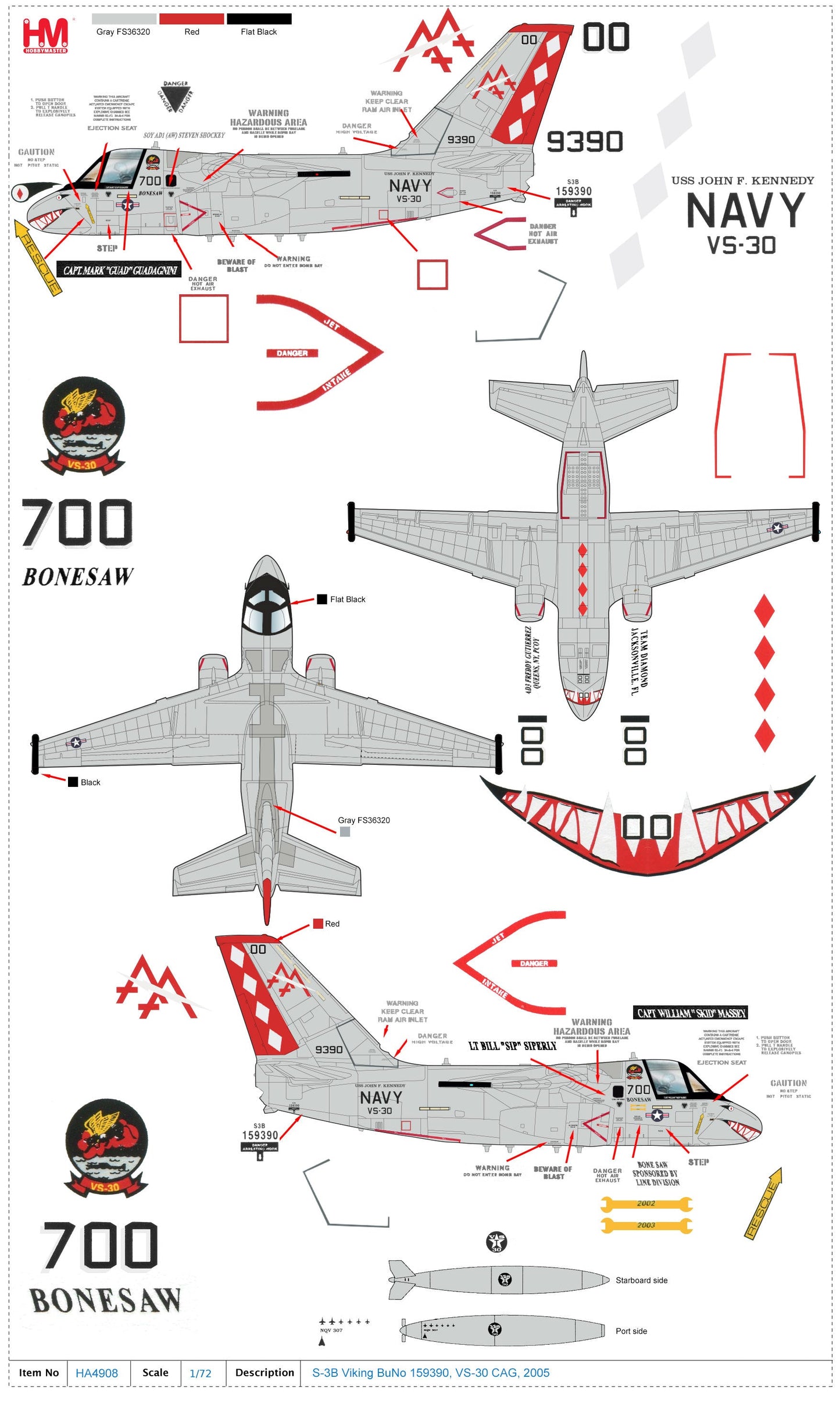 1/72 S-3B Viking BuNo 159390 VS-30 CAG 2005