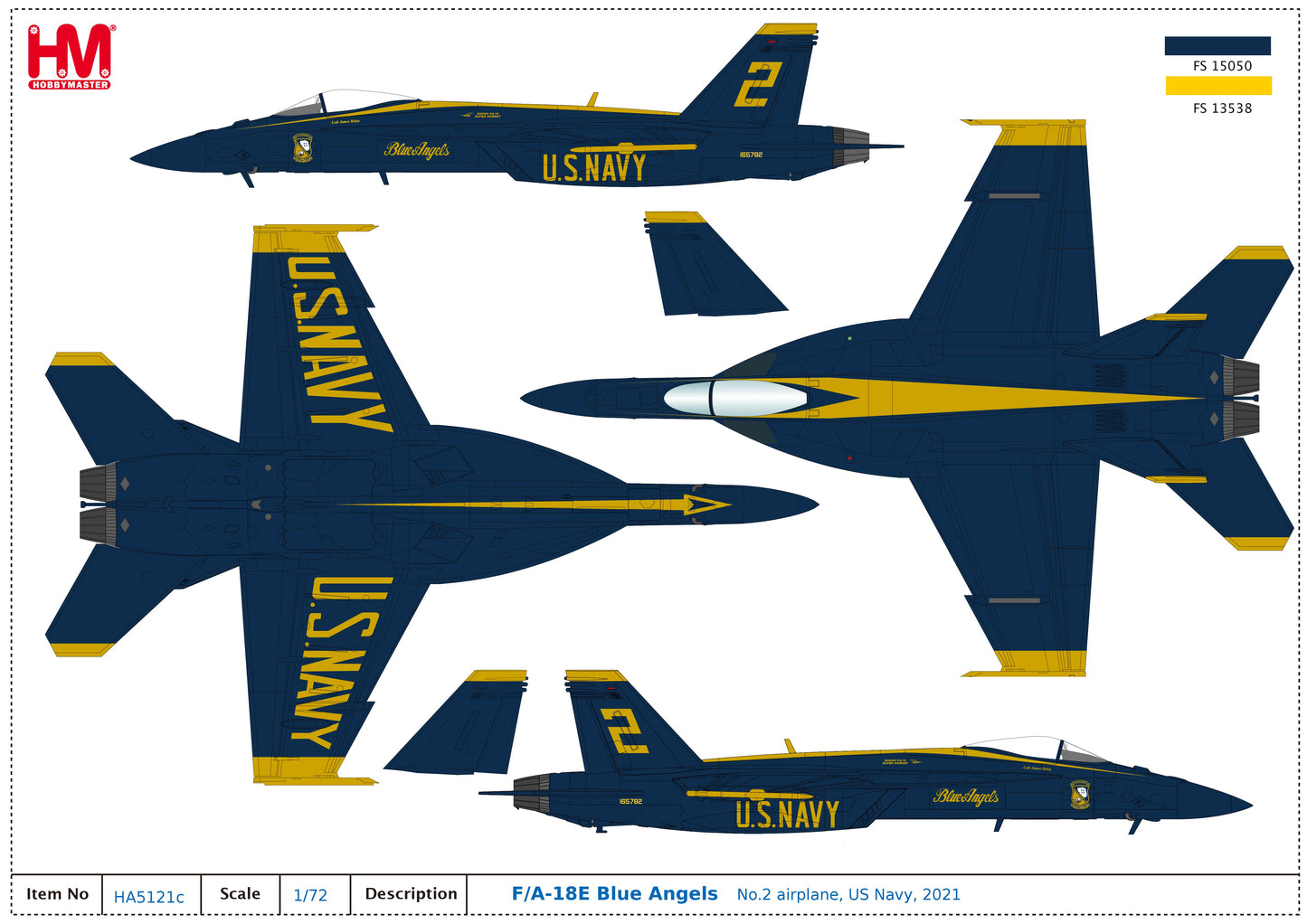 1/72 F/A-18E Blue Angels No.2 Airplane US Navy 2021