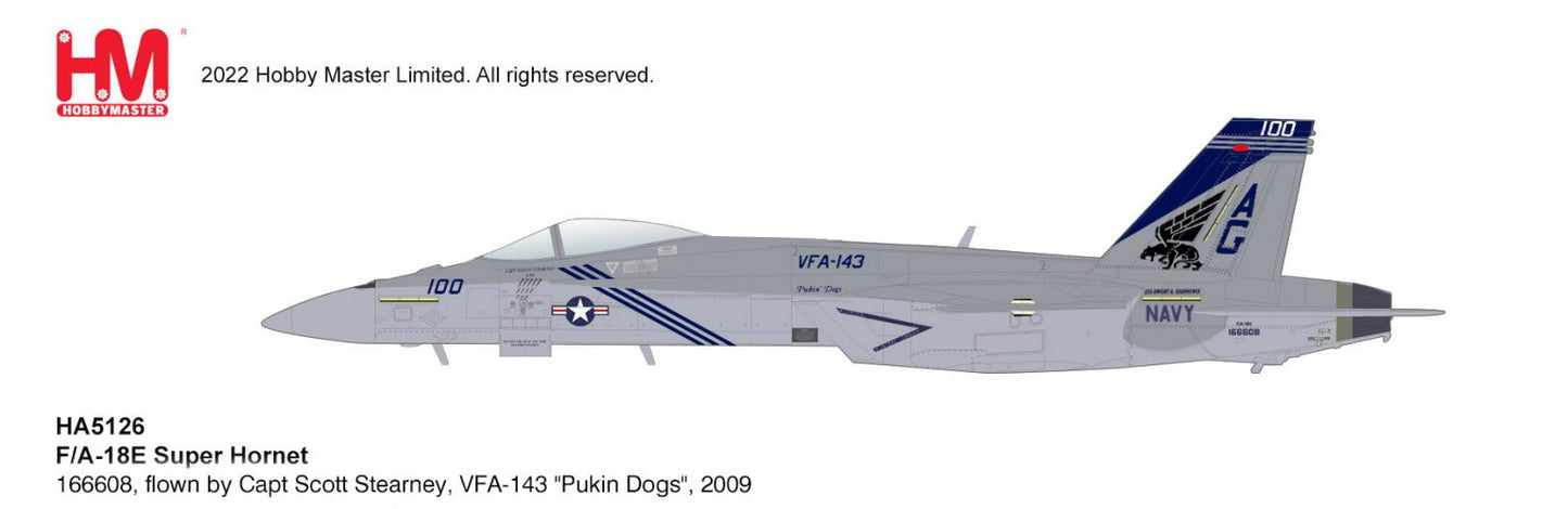 1/72 F/A-18E Super Hornet 166608 Flown by Capt Scott Stearney VFA-143 "Pukin Dogs"2009"