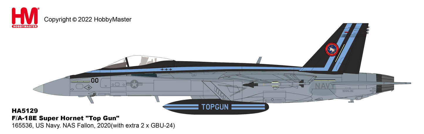 1/72 F/A-18E Super Hornet "Top Gun" 165536 US Navy. Nas Fallon 2020 (with Extra 2 X GBU-24)