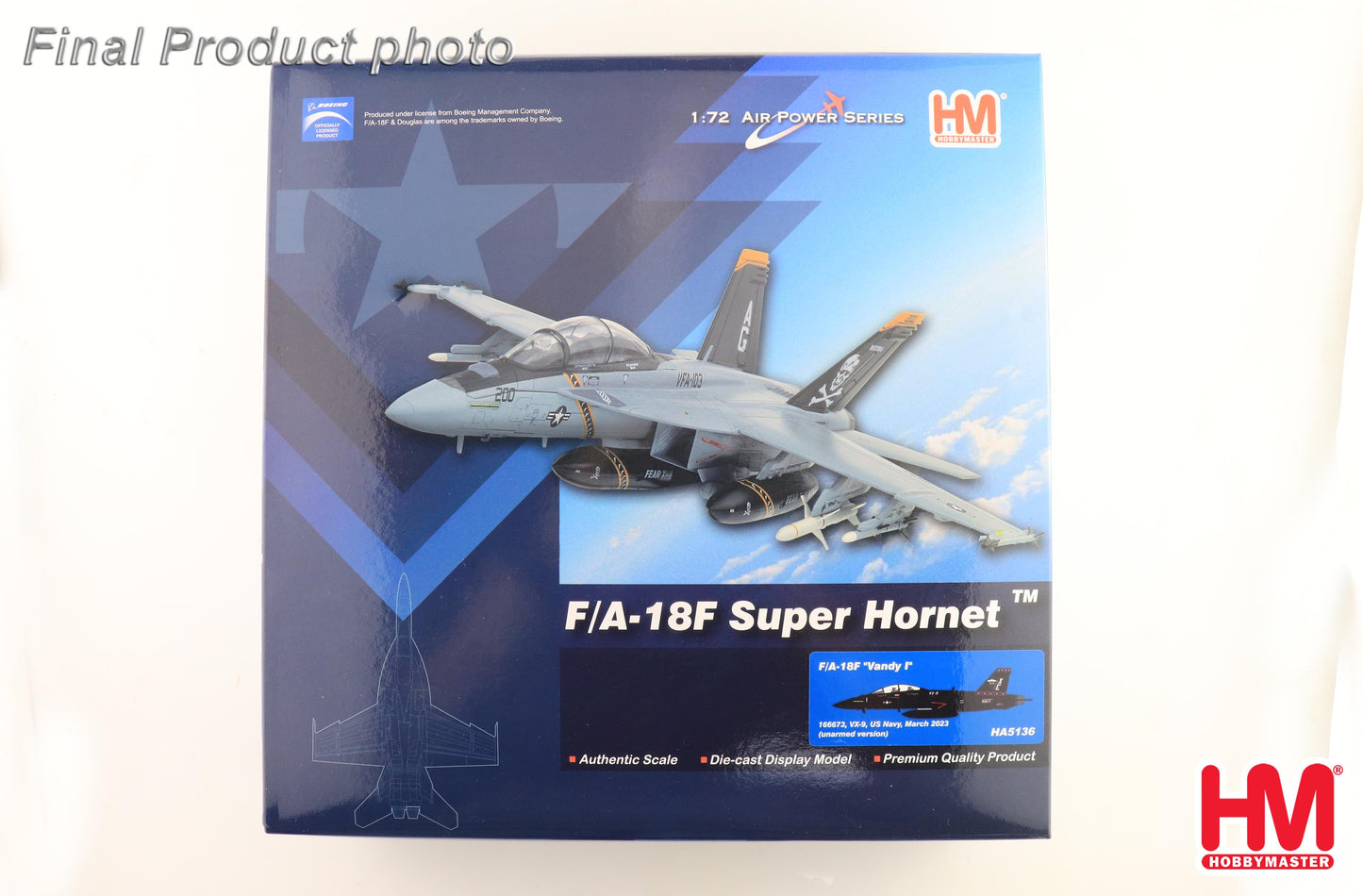 1/72 F/A-18F 'Vandy I' 166673 VX-9 US Navy March 2023 (Unarmed Version)