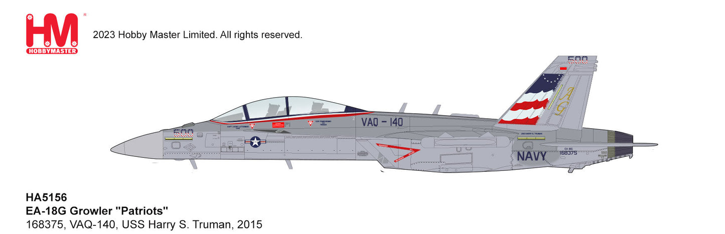 1/72 EA-18G Growler "Patriots" 168375 VAQ-140 USS Harry S. Truman 2015