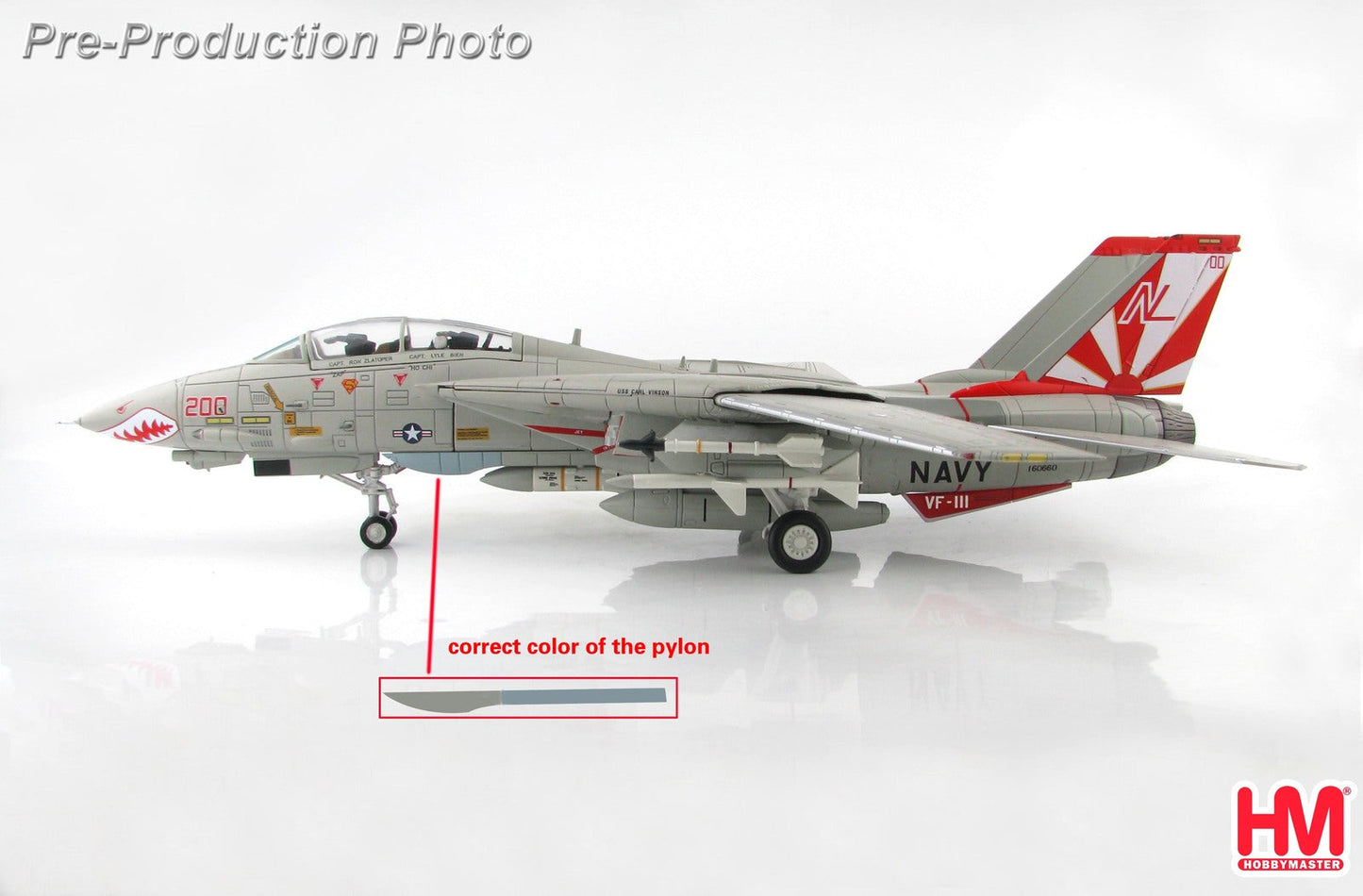 1/72 Grumman F-14A Tomcat  - Super CAG -  160660 VF-111  - Sundowners -  USS Carl Vinson 1986