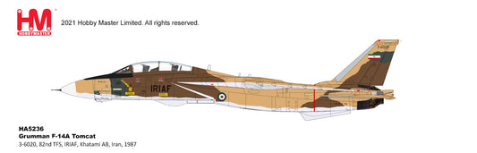 5236 1/72 Grumman F-14A Tomcat 3-6020 82nd TFS IRIAF Khatami AB Iran 1987