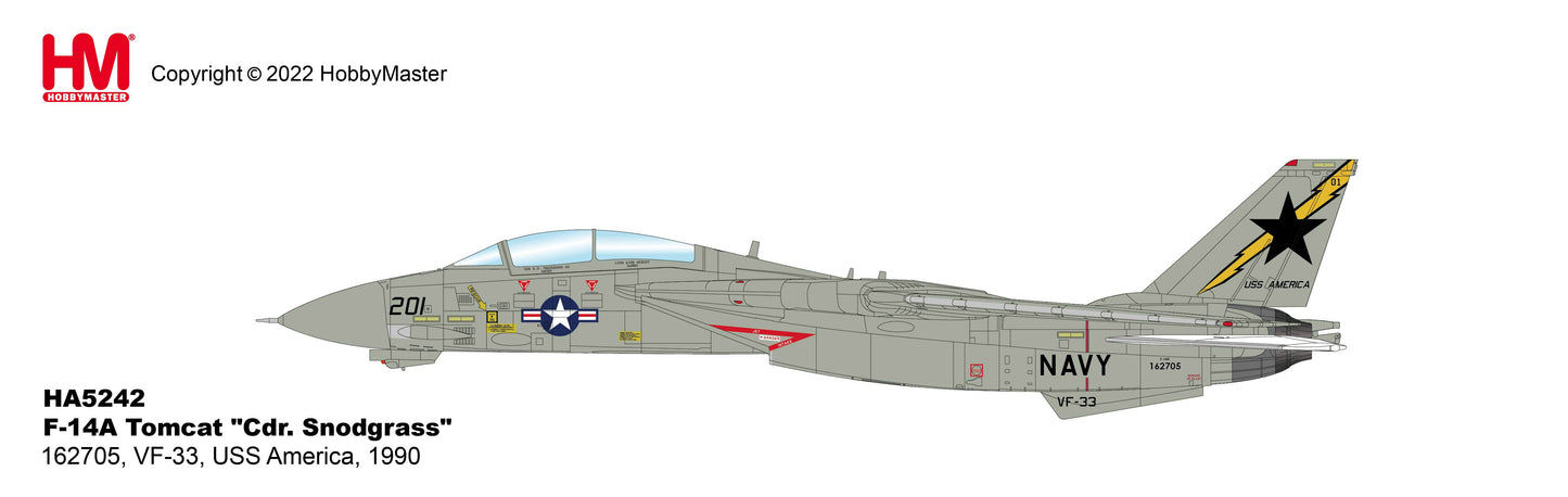 1/72 F-14A Tomcat Cdr Snodrass 162705 VF33 USS America 1990