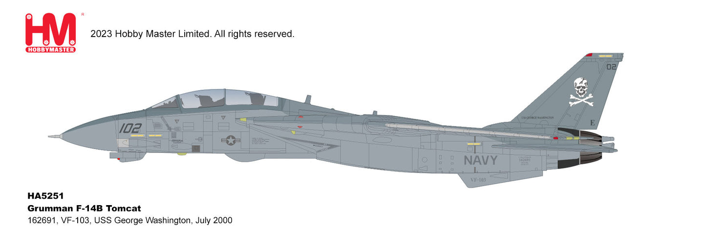 1/72 Grumman F-14B Tomcat 162691 VF-103 USS George Washington July 2000