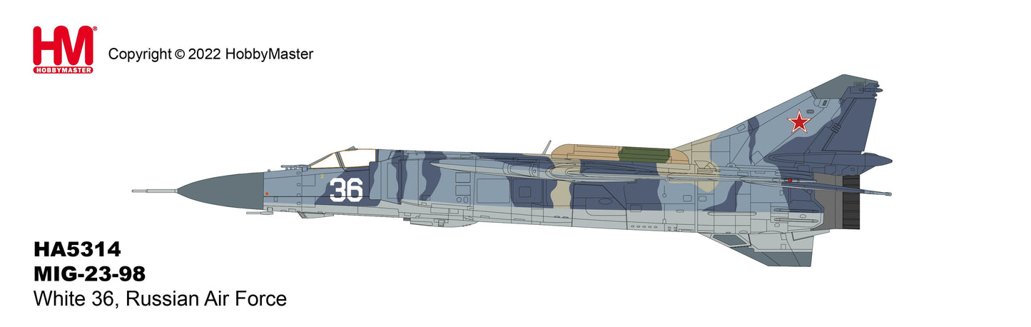 1/72 MIG-23-98 White 36 Russian Air Force (with 4 X R-77 Missiles)