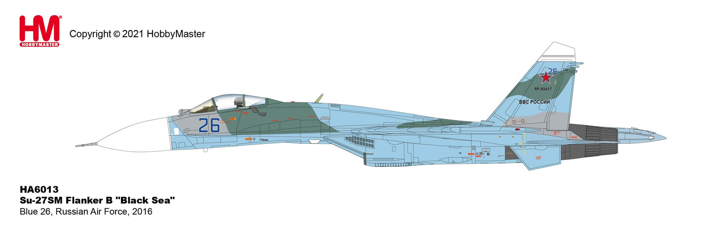 1/72 Su-27SM Flanker B Black Sea Blue 26 Russian Air Force 2016