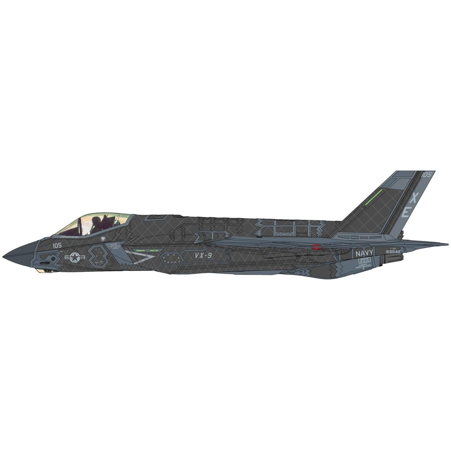 1/72 F-35C "Black Chrome" XE-105/168842 US Navy August 2022