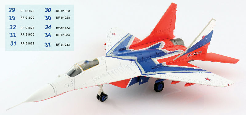 1/72 MIG-29 Strizhi Aerobatic Team Russian Aerospace Force 2019 (with decals : 29 30 31 32 34)