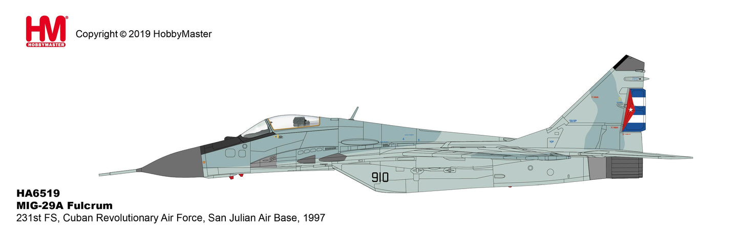 1/72 MIG-29A Fulcrum 231st FS, Cuban Revolutionary Air Force, San Julian Air Base, 1997