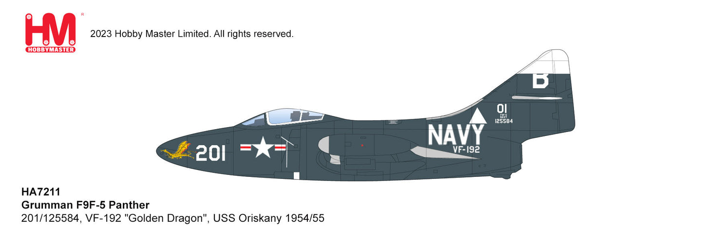 1/48 Grumman F9F-5 Panther 201/125584 VF-192 "Golden Dragon" USS Oriskany