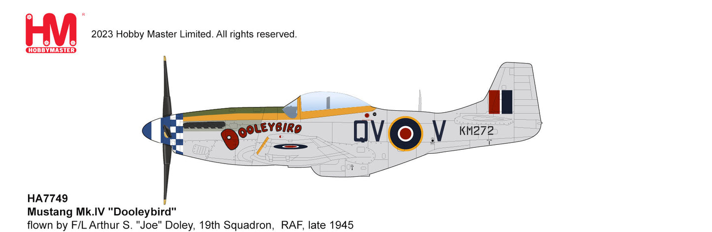 1/48 Mustang Mk.IV "Dooleybird" Flown By F/L Arthur S. "Joe" Doley 19th Squadron RAF Late 1945