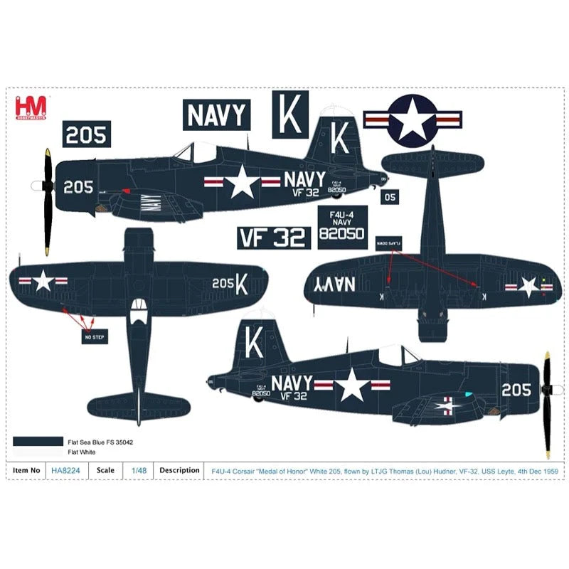 1/48 F4U-4 Corsair Medal of Honor- White 205 VF32