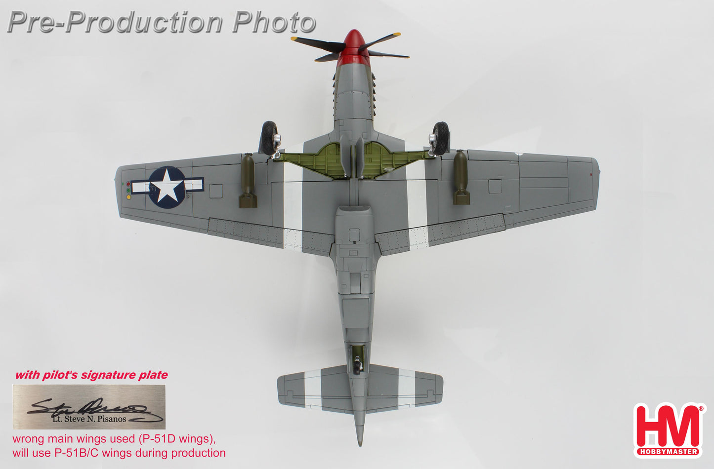 148 P-51B Mustang Steve Pisanos 36798 4th FG 334th FS May 1944 with Pilots Signature Plate