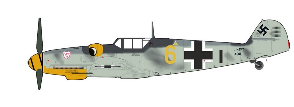 BF 109G-6  - Yellow 6 -  Ofw. Alfred Surau 9./JG 3 Germany Sept 1943