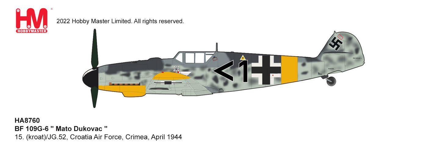 1/48 BF109G6 Mato Dukovac 15.JG 52 Croatia Air Force Crimea April 1944