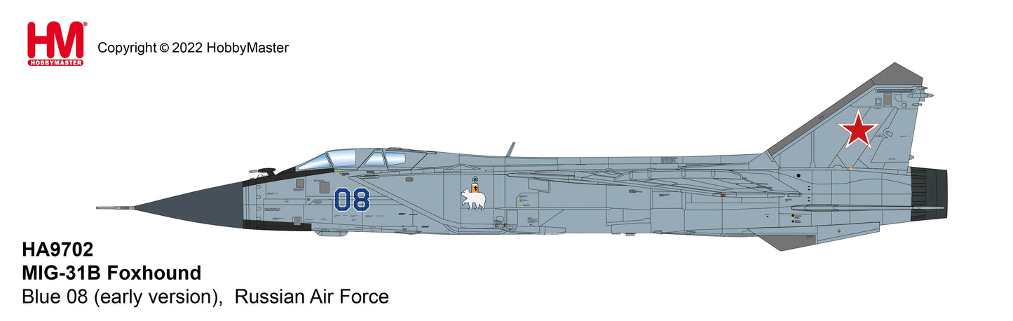 1/72 MIG-31B Foxhound Blue 08 (Early version) Russian Air Force