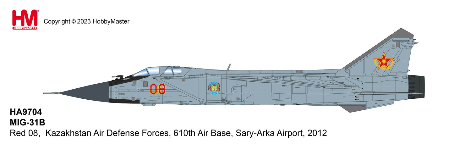 1/72 MIG-31B Red 08 Kazakhstan Air Defense Forces 610th Air Base Sary-Arka Airport 2012