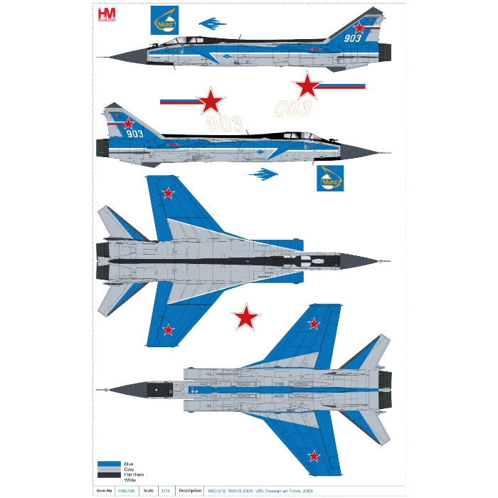 1/72 MIG-31E "MAKS 2005" 903 Russian Air Force 2005